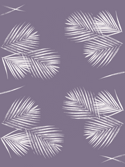Fabric: Tropical Palm leaves - white on antique purple