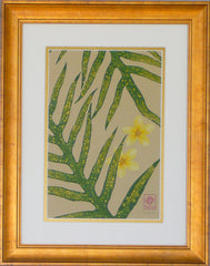 Ferns and Frangipani (plumeria)