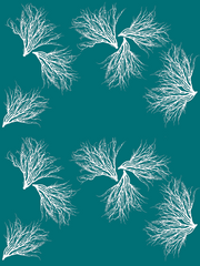 Fabric: Coastal Coral - white on totally teal