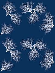 Fabric: Coastal Coral - white on ocean blue