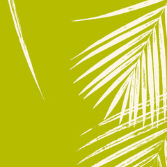 Fabric: Tropical Palm leaves - ivory on chartreuse