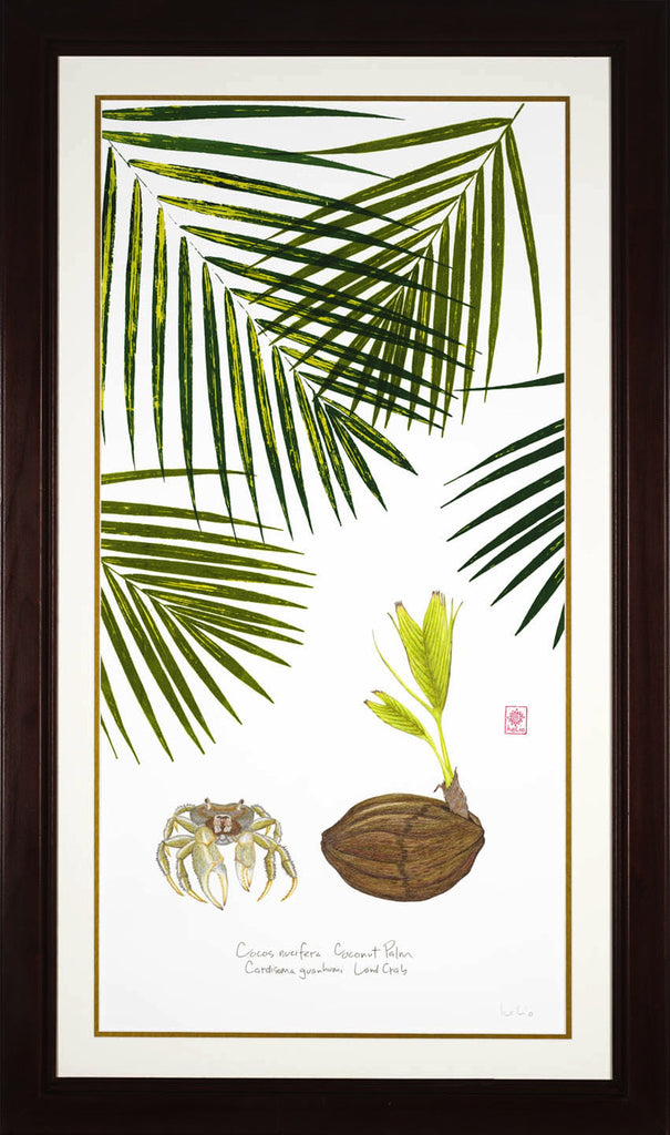 Land Crab, Coconut Sprout and Palms