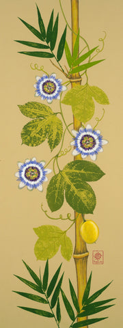 White Passion Flower Vine & Bamboo