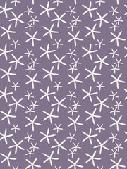 Fabric: Sea stars - white on antique purple