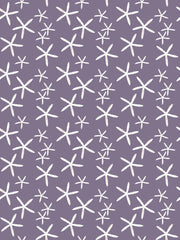 Fabric: Sea stars - white on antique purple