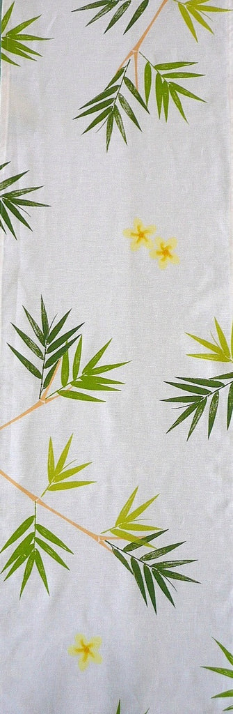 Handprinted Table Linens ~ Bamboo and Frangipani