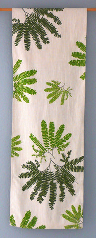 Handprinted Table Linens ~ Maidenhair Ferns