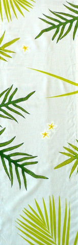 Handprinted Table Linens ~ Tropical Ferns, Palms and Frangipani