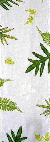 Handprinted Table Linens ~ Tropical Ferns and Orchids