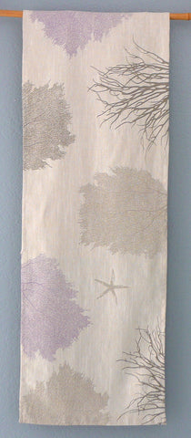 Handprinted Table Linens ~ Sea fans, Coral and Starfish